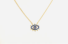 Load image into Gallery viewer, Modern Evil Eye Necklace