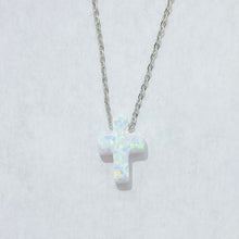 Load image into Gallery viewer, Opal Cross Necklace