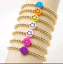 Load image into Gallery viewer, Happy face stretch bracelet