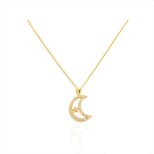 Load image into Gallery viewer, Mother Pearl Crescent Moon Necklace