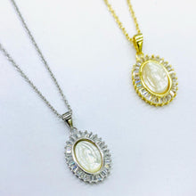 Load image into Gallery viewer, Mother Pearl Guadalupe Necklace