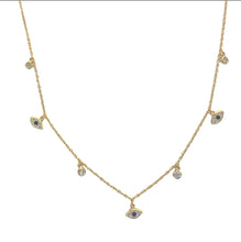 Load image into Gallery viewer, Evil Eye Dangle Choker