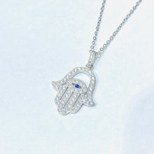 Load image into Gallery viewer, Jessy Hamsa and Evil Eye Necklace