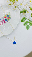 Load image into Gallery viewer, Sapphire Pave Disc Necklace