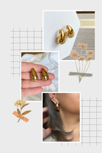 Load image into Gallery viewer, Love teardrop Dome Earring
