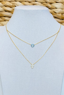 Layered Hamsa & Evil Eye Necklace